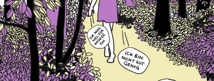 Frau legt Altlasten ab
